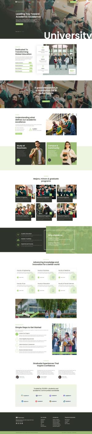 Rizonivers - Template kit for University & School