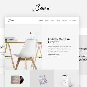 Snow | Minimal & Clean WordPress Portfolio Theme