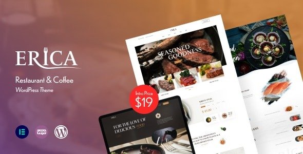 Erica – Restaurant & Coffee WordPress Theme